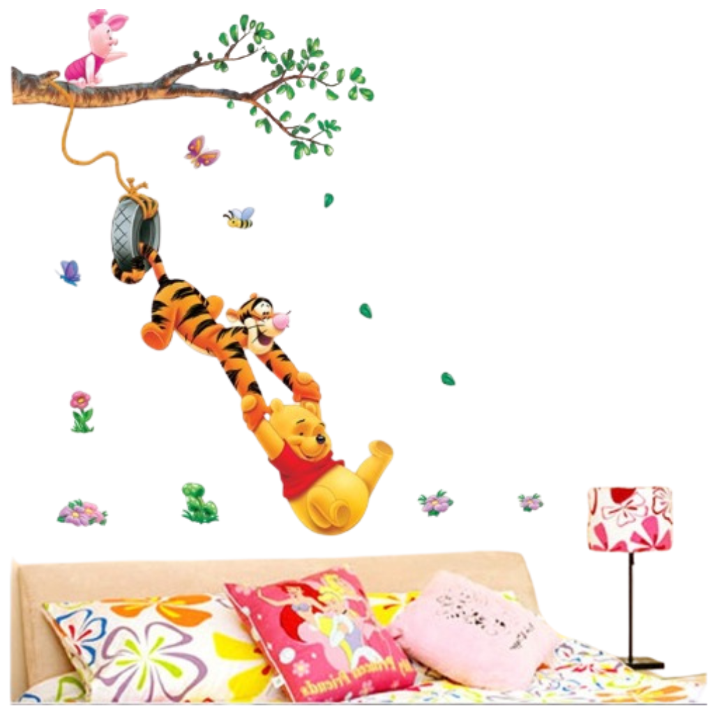 Наклейка вінілова Мультяшні тварини Вінні Пух та його друзі для дитячої кімнати 2 полотна по 30х90 см Наклейка вінілова Мультяшні тварини Вінні Пух та його друзі для дитячої кімнати 2 полотна по 30х90 см