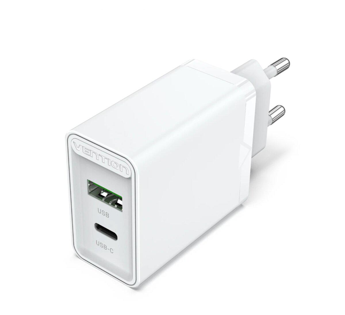 Мережевий зарядний пристрій Vention Two-Port USB Wall Charger EU-Plug White (FBBW0-EU) - фото 1