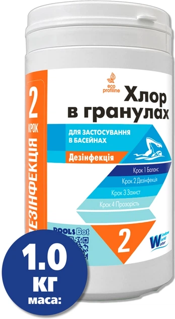 Дезінфікуючий засіб Water World Window Хлор у гранулах 1 кг (4820062880077)