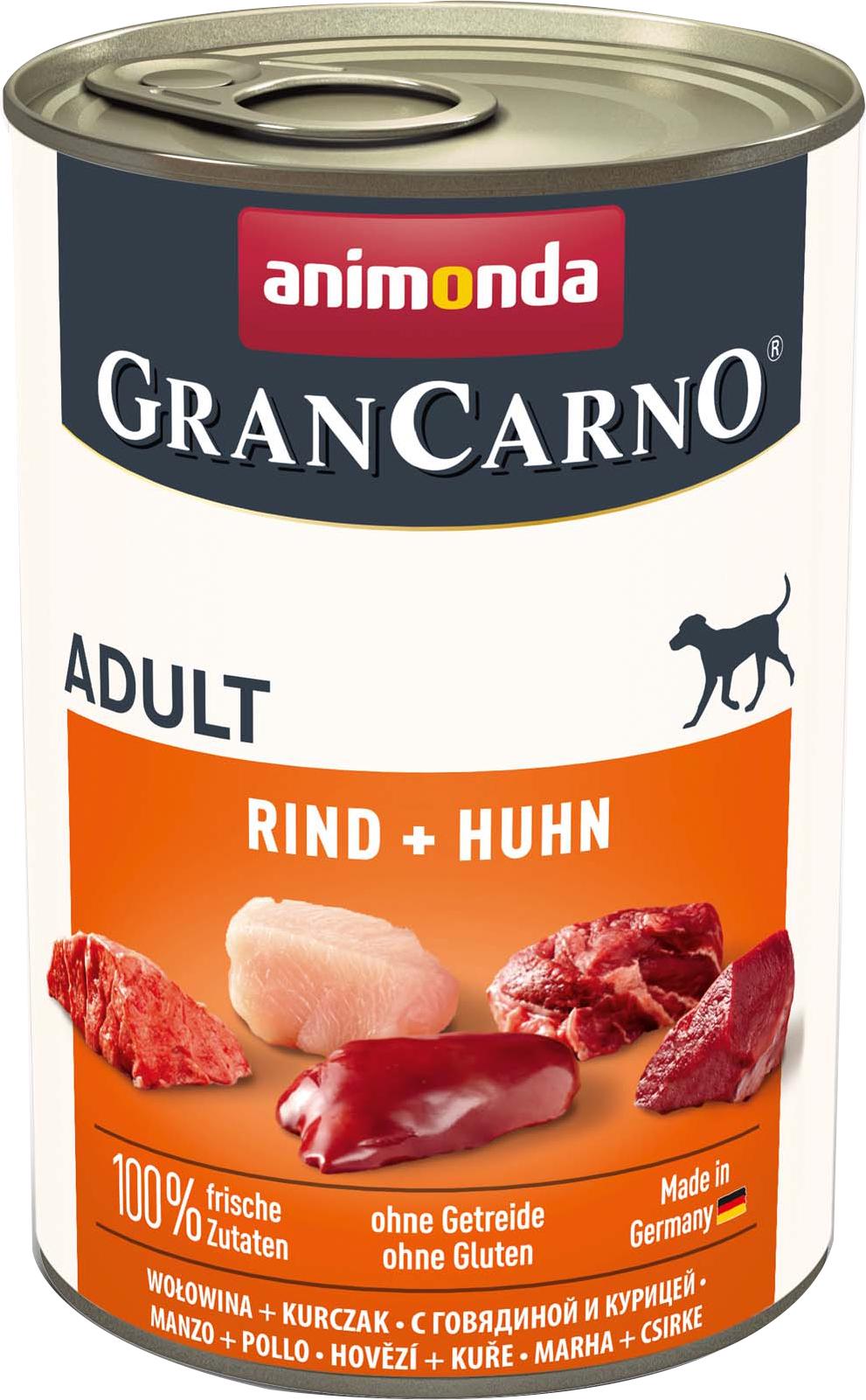 Корм влажный для собак Animonda GranCarno Beef/Chicken с говядиной и курицей 400 г (4017721827324)