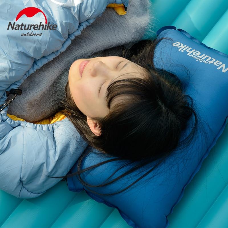 Подушка самонадувна Naturehike Sponge automatic Inflatable Pillow NH17A001-L Yellow - фото 4