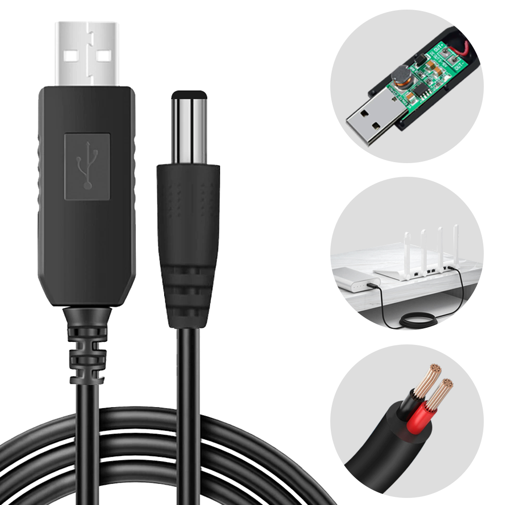 Кабель для роутера USB DC 5 V to 12 V и 5 V to 9 V 10 шт. (975889f0) - фото 2