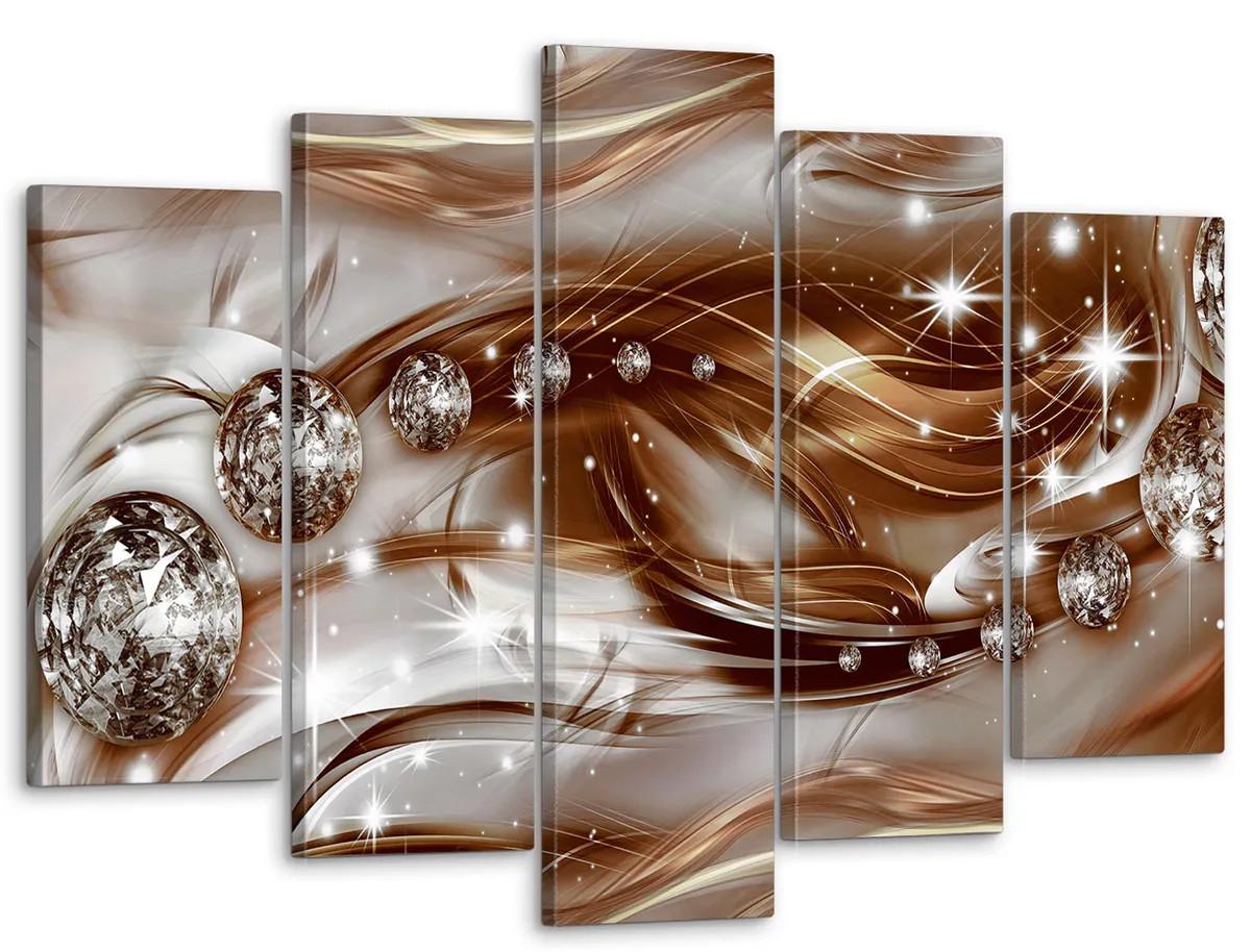 Картина модульная на холсте DK Кофейная абстракция 80x125 см (MK50218)