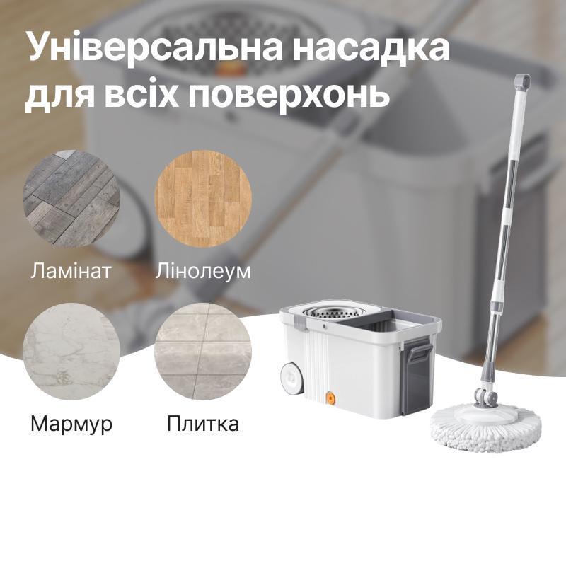 Комплект швабра та відро з турбо віджимом MOP maestro 8 л (70525) - фото 6 Комплект швабра та відро з турбо віджимом MOP maestro 8 л (70525) - фото 6