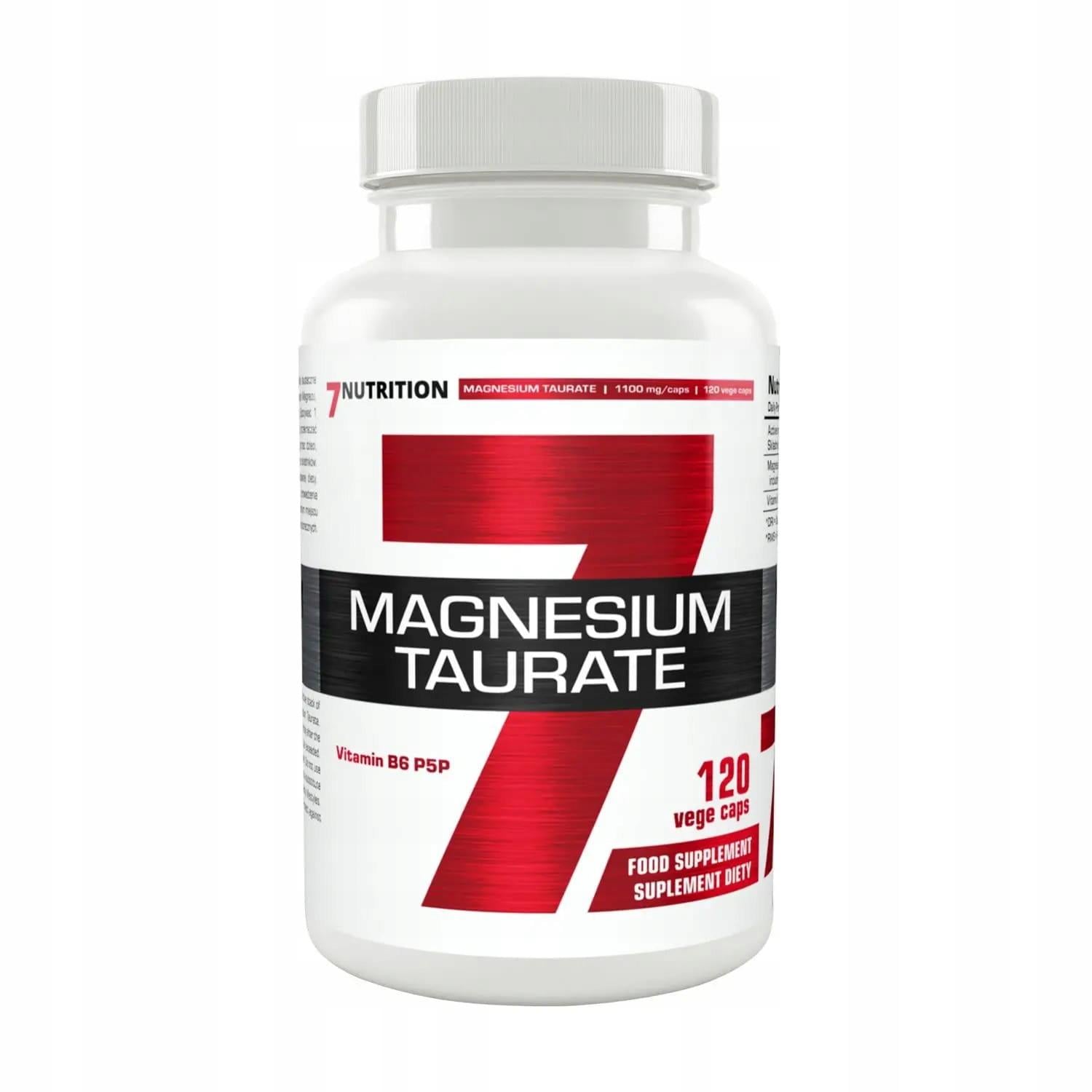 Таурат магния/Витамин B6 7 Nutrition Magnesium Taurate 736 мг/B6 5 мг 120 капсул