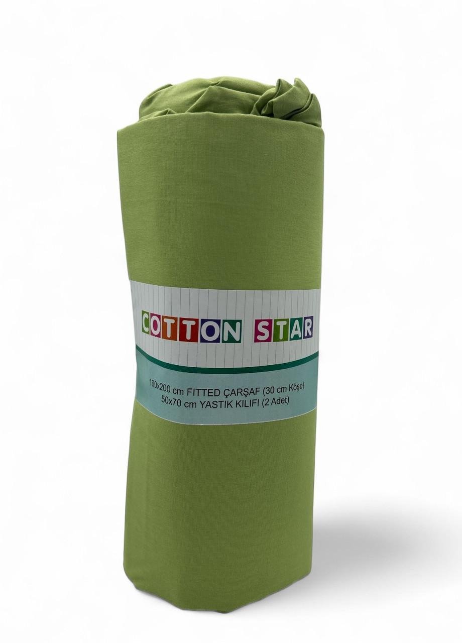 Комплект постільної білизни Cotton Star 1 простирадло/2 наволочки без підковдри Салатовий (2765039808) - фото 1 Комплект постільної білизни Cotton Star 1 простирадло/2 наволочки без підковдри Салатовий (2765039808) - фото 1