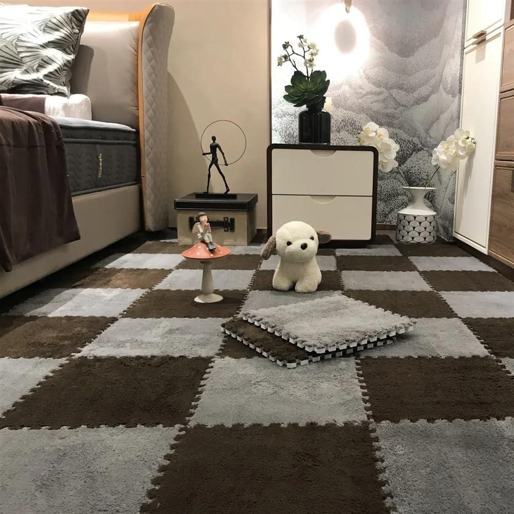 Коврик-пазл антискользящий из пены и плюшевым ворсом 1 шт. 30х30 см Coffee - фото 4 Коврик-пазл антискользящий из пены и плюшевым ворсом 1 шт. 30х30 см Coffee - фото 4