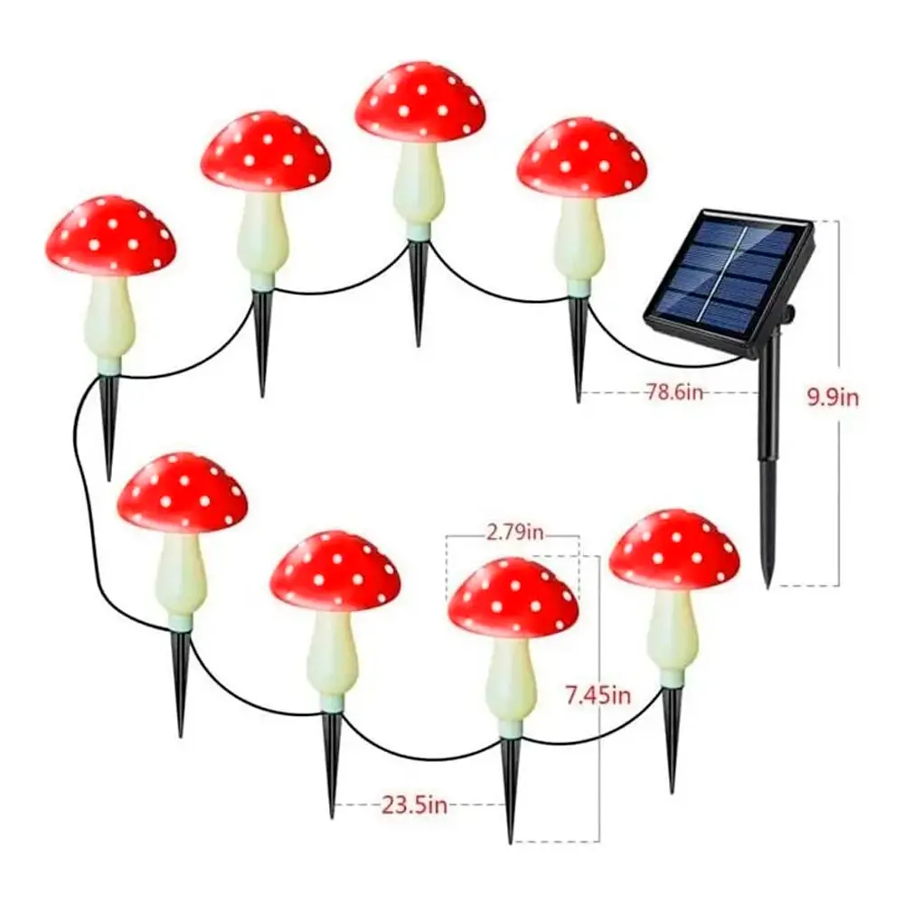 Гирлянда уличная MA759 на солнечной батарее мухомор (30871881) - фото 7