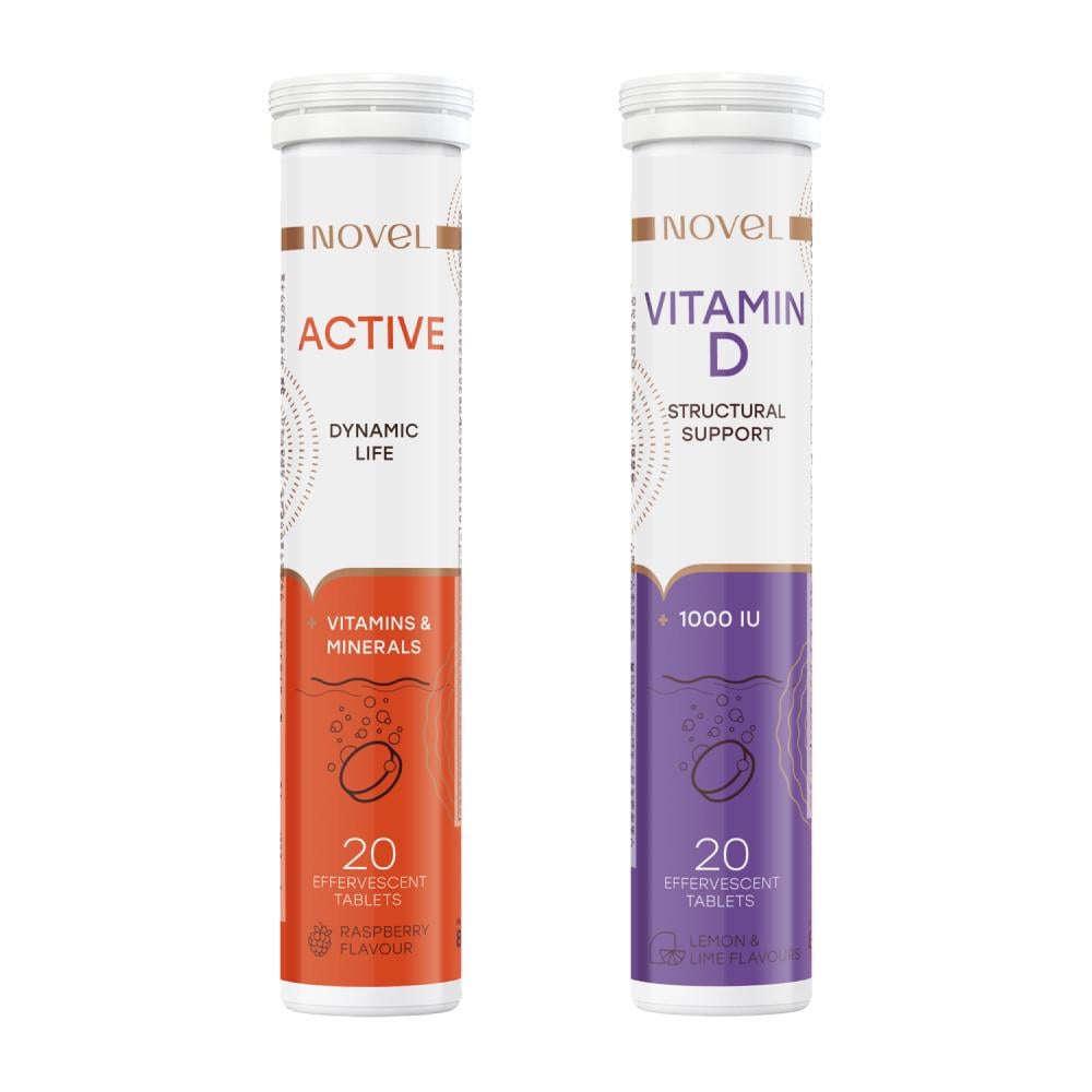 Витамины шипучие NOVEL Active №20 + Vitamin D 1000 MO №20 (CO003911)