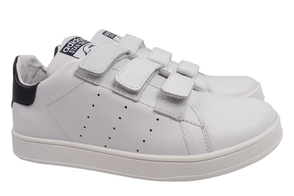 Кеды женские Road Style из кожи на низком ходу р. 39 Белый (61-21DTC)