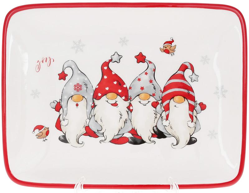 Блюдо керамическое Веселые Гномы 19,8х15,1х2,3 см (BD-DM579-X)