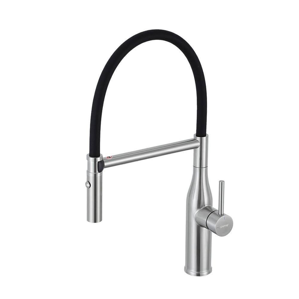 Смеситель для кухни Gappo G4098-25 с гибким изливом нержавеющая сталь Сатин (1047630)