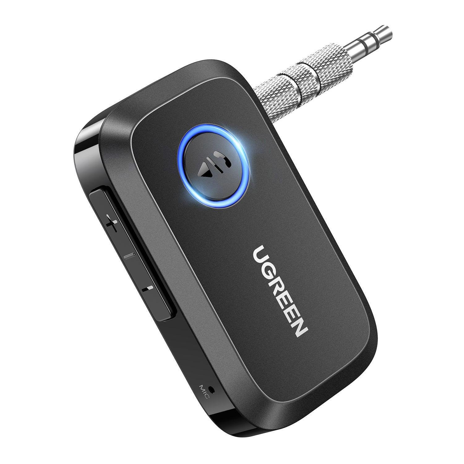 Адаптер UGREEN Bluetooth 5.3 приймач Hi-Res 3,5 мм minijack AUX-Type-C кодеки AAC/SBC Чорний (90748)
