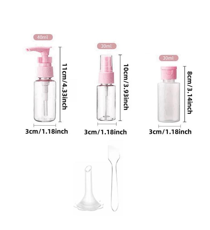 Дорожный набор для косметики 5 предметов Pink - фото 2