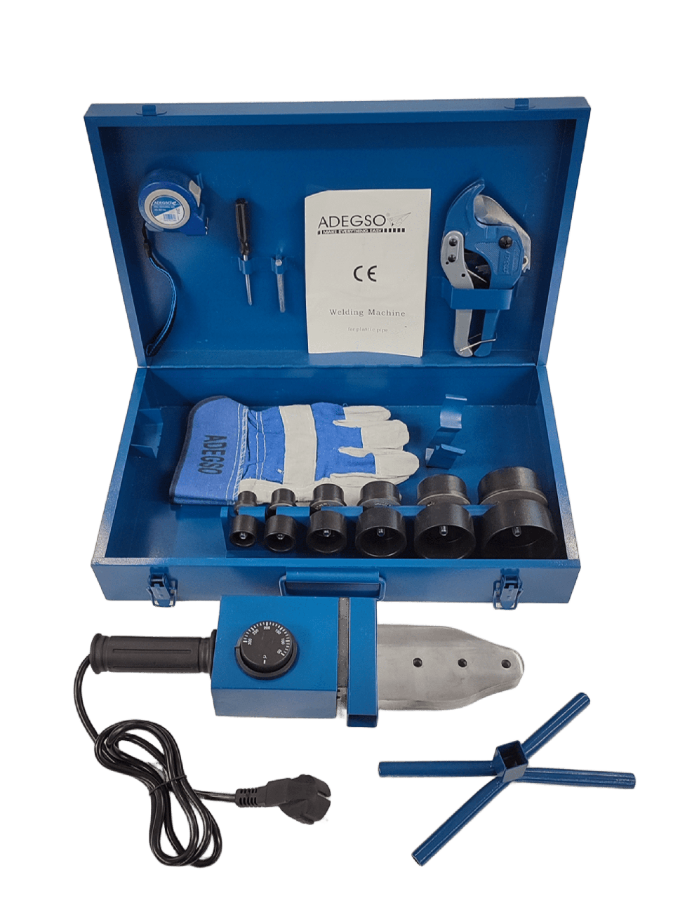 Паяльник для пластикових труб ADEGSO AD-40049 20-63 мм 2000 Вт (29739404)