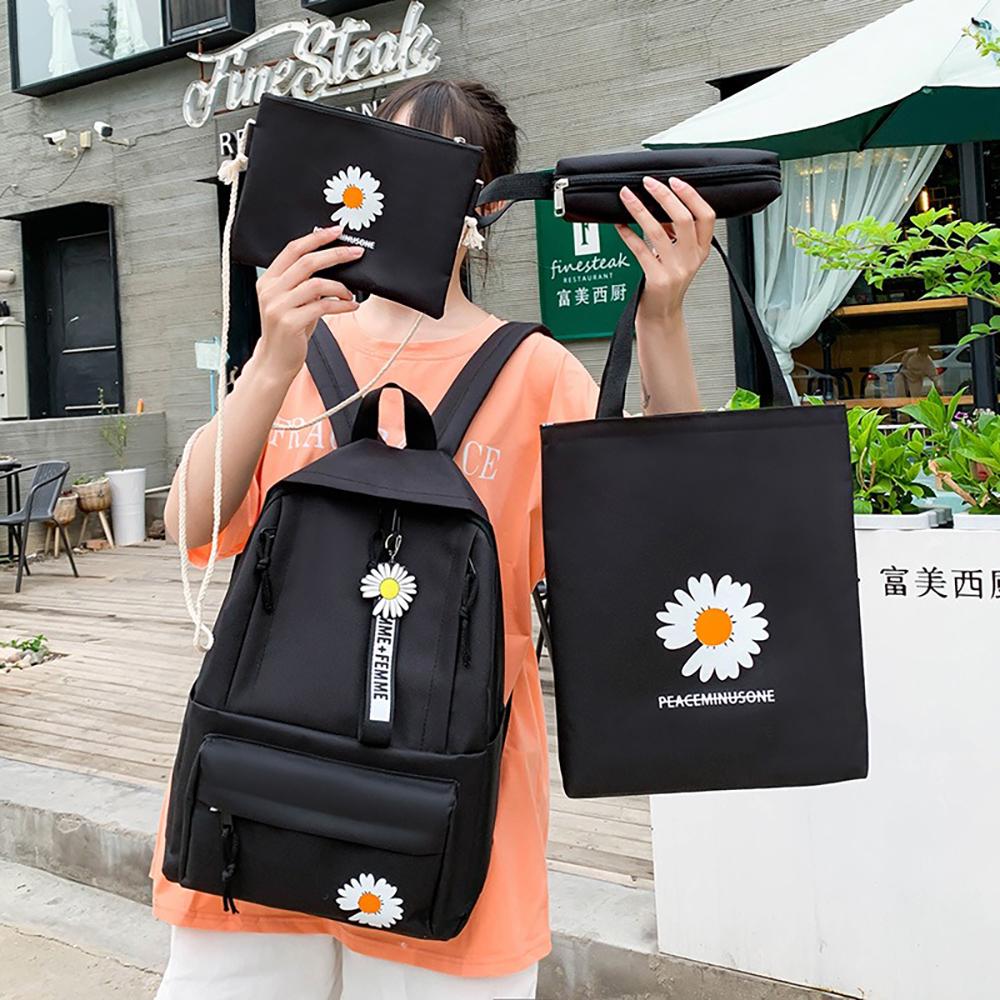 Школьный рюкзак для девочки Ромашка HOMME+FEMME 4в1 5-11 класс Черный (27667941) - фото 2 Школьный рюкзак для девочки Ромашка HOMME+FEMME 4в1 5-11 класс Черный (27667941) - фото 2