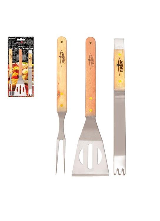 Набор барбекю вилка/лопатка/щипцы (MH-0166) - фото 2 Набор барбекю вилка/лопатка/щипцы (MH-0166) - фото 2