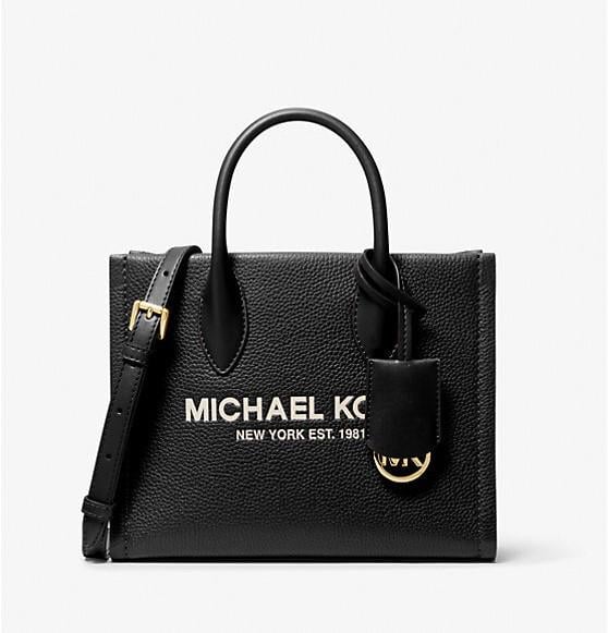 Жіноча шкіряна сумка Michael Kors Mirella Small Leather Black (MK-179702)