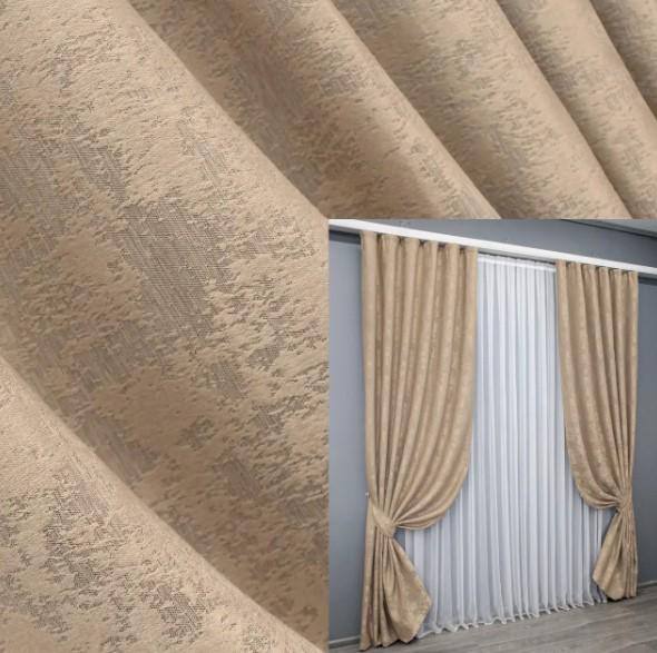 Тканина для штор Sultan YL жакард Темно-бежевий (1699ш) - фото 5