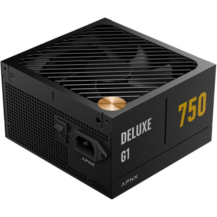 Блок питания APNX Deluxe G1 750 750W ATX 3.1 с вентилятором 135 мм Black (APPG-D175FEC.X1) Блок питания APNX Deluxe G1 750 750W ATX 3.1 с вентилятором 135 мм Black (APPG-D175FEC.X1)
