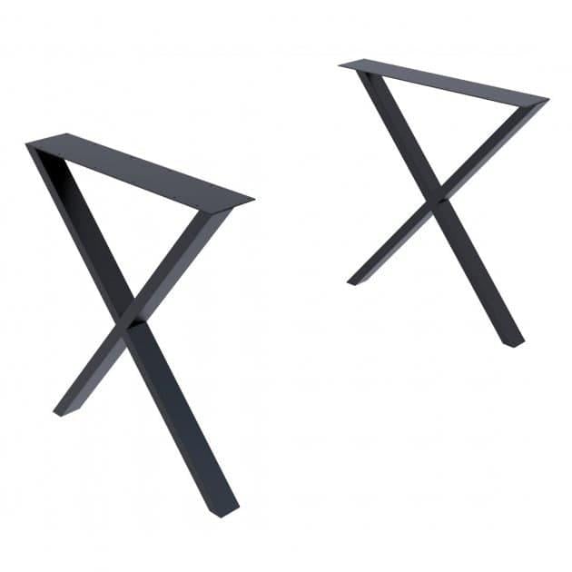 Комплект опор для стола Loft Design 2X усиленные толщина металла 2 мм Черный (00024U2)