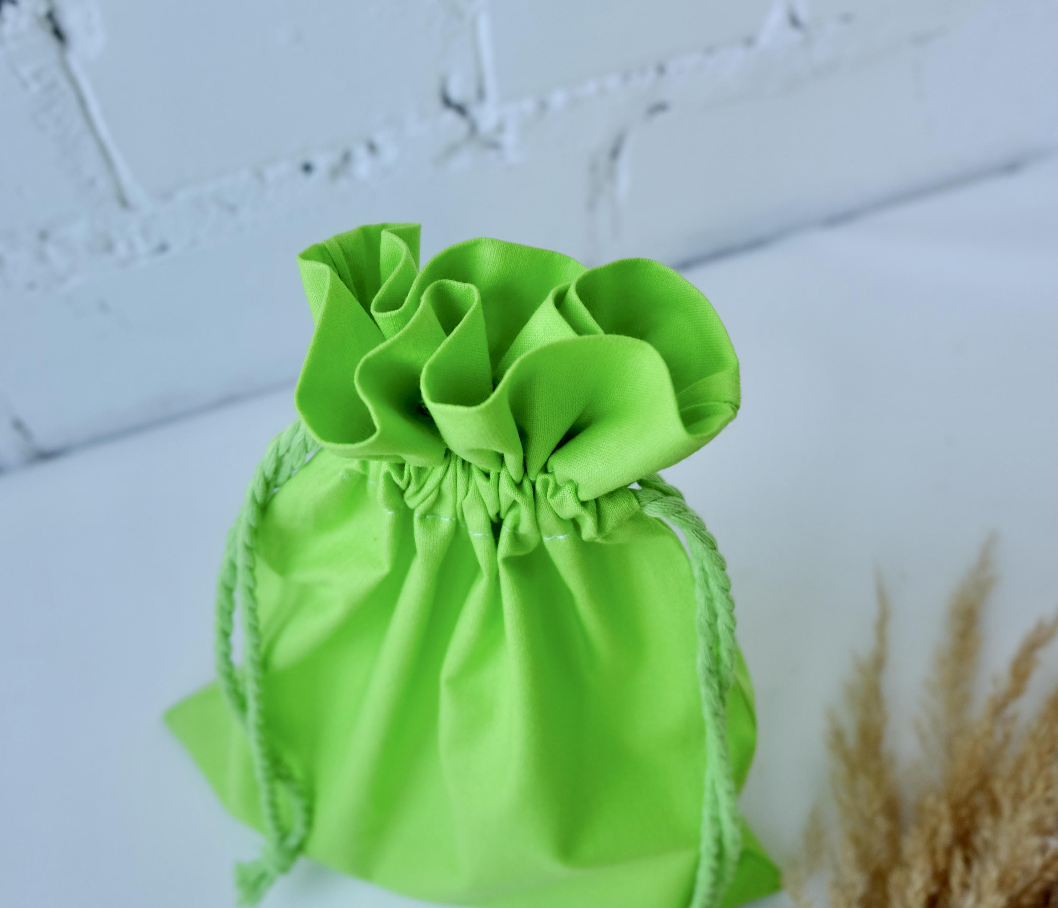 Мішок текстильний для подарунків 25х20 см Салатовий (29186730) - фото 2 Мішок текстильний для подарунків 25х20 см Салатовий (29186730) - фото 2