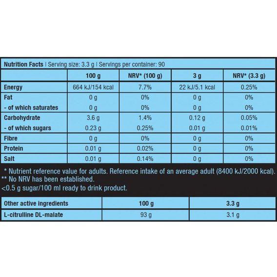 Цитруллин для спорта BioTechUSA Citrulline Malate Powder 300 г 90 порций Green Apple - фото 2