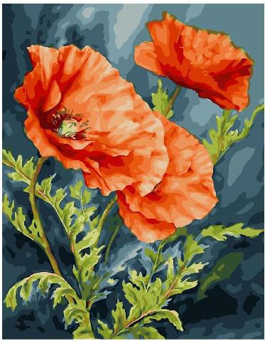 Картина за номерами Brushme Ніжні маки 40х50 см (BRM25797)