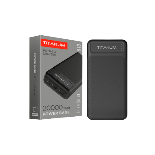 Повербанк TITANUM TPB-913-B 20000 mAh Чорний