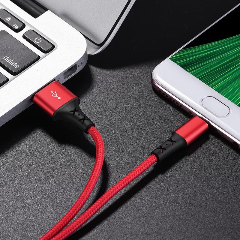 Дата кабель Borofone BX20 Enjoy USB to MicroUSB 1 м Red - фото 3