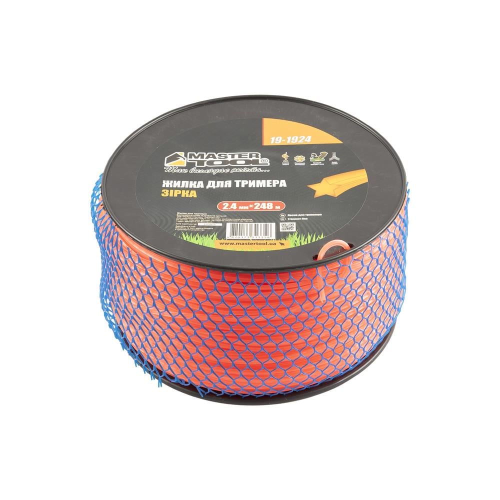 Леска для триммера MasterTool Звезда 2,40 мм х 248 м (19-1924) Леска для триммера MasterTool Звезда 2,40 мм х 248 м (19-1924)