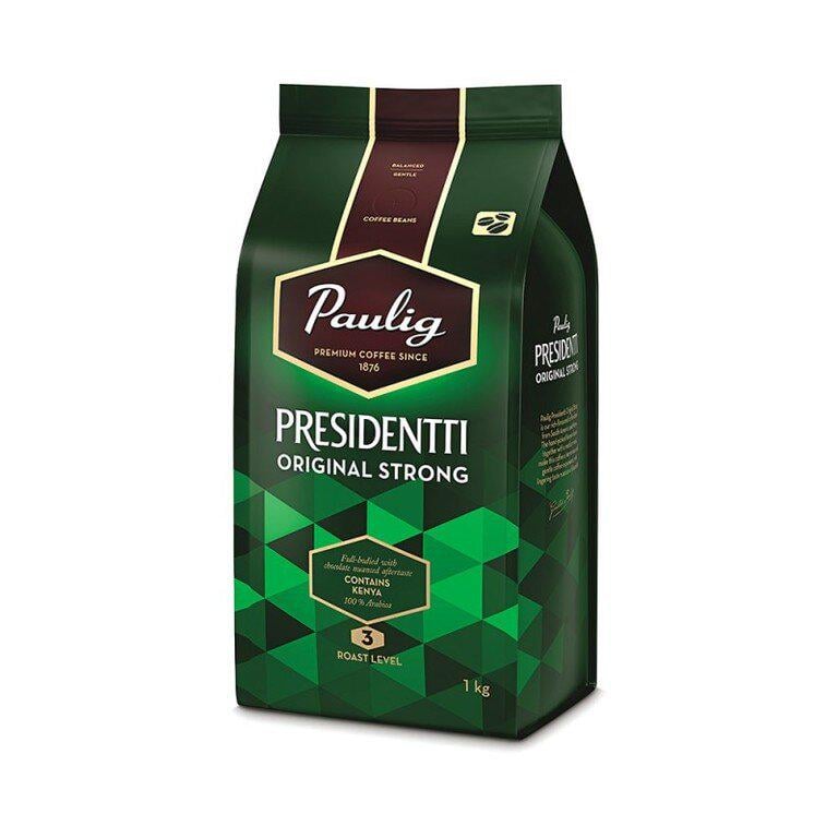 Кофе в зернах Paulig Presidentti Original Strong 1 кг (P11889)