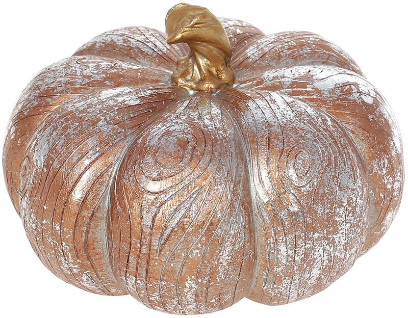 Декоративная статуэтка Тыква 15х15х10 см Медный/Серебро (BD-SG37-829)