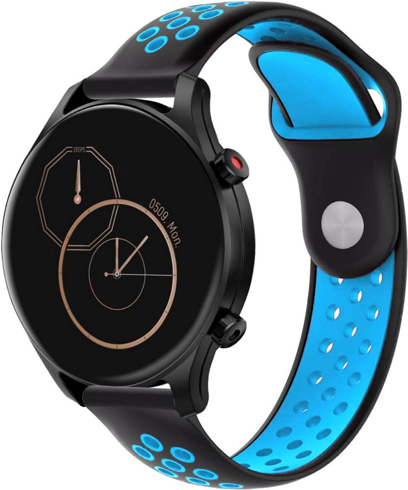 Ремешок Sport для Haylou Smart Watch Solar LS05 Black Sky Blue (26158-6A)