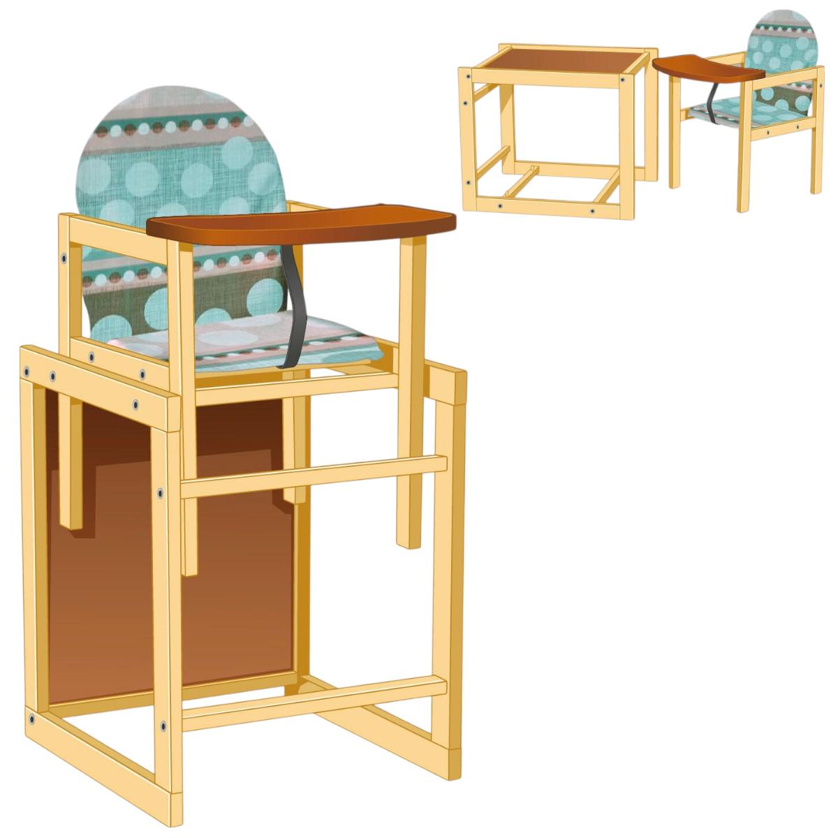 Стульчик для кормления МАСЯ Круги (№1124) - фото 5 Стульчик для кормления МАСЯ Круги (№1124) - фото 5