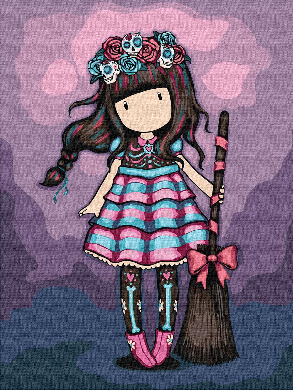 Картина по номерам Ideyka Frida Santoro Gorjuss Collection 30х40 см (2824290313)