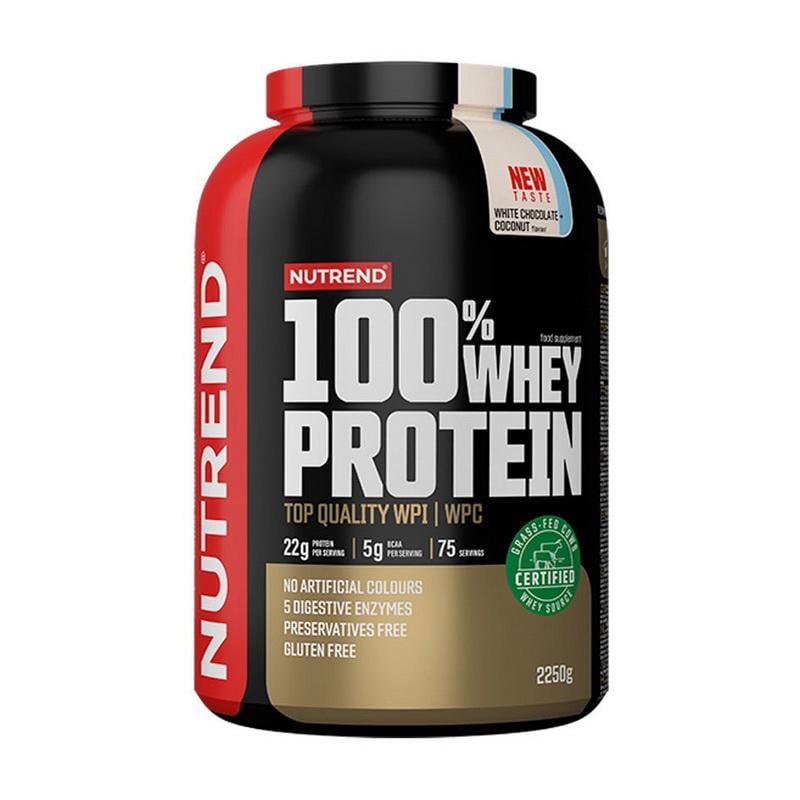 Протеїн сироватковий NUTREND 100% Whey Protein 2,25 кг Крижана кава