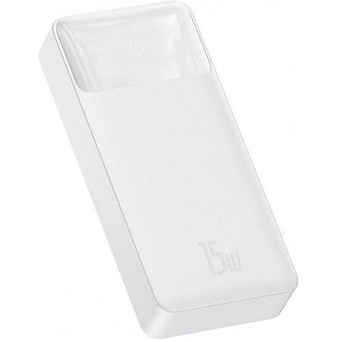 Повербанк BASEUS Bipow Digital Display 20000 mAh 15 W Білий (PPDML-J02/PPBD20) Повербанк BASEUS Bipow Digital Display 20000 mAh 15 W Білий (PPDML-J02/PPBD20)