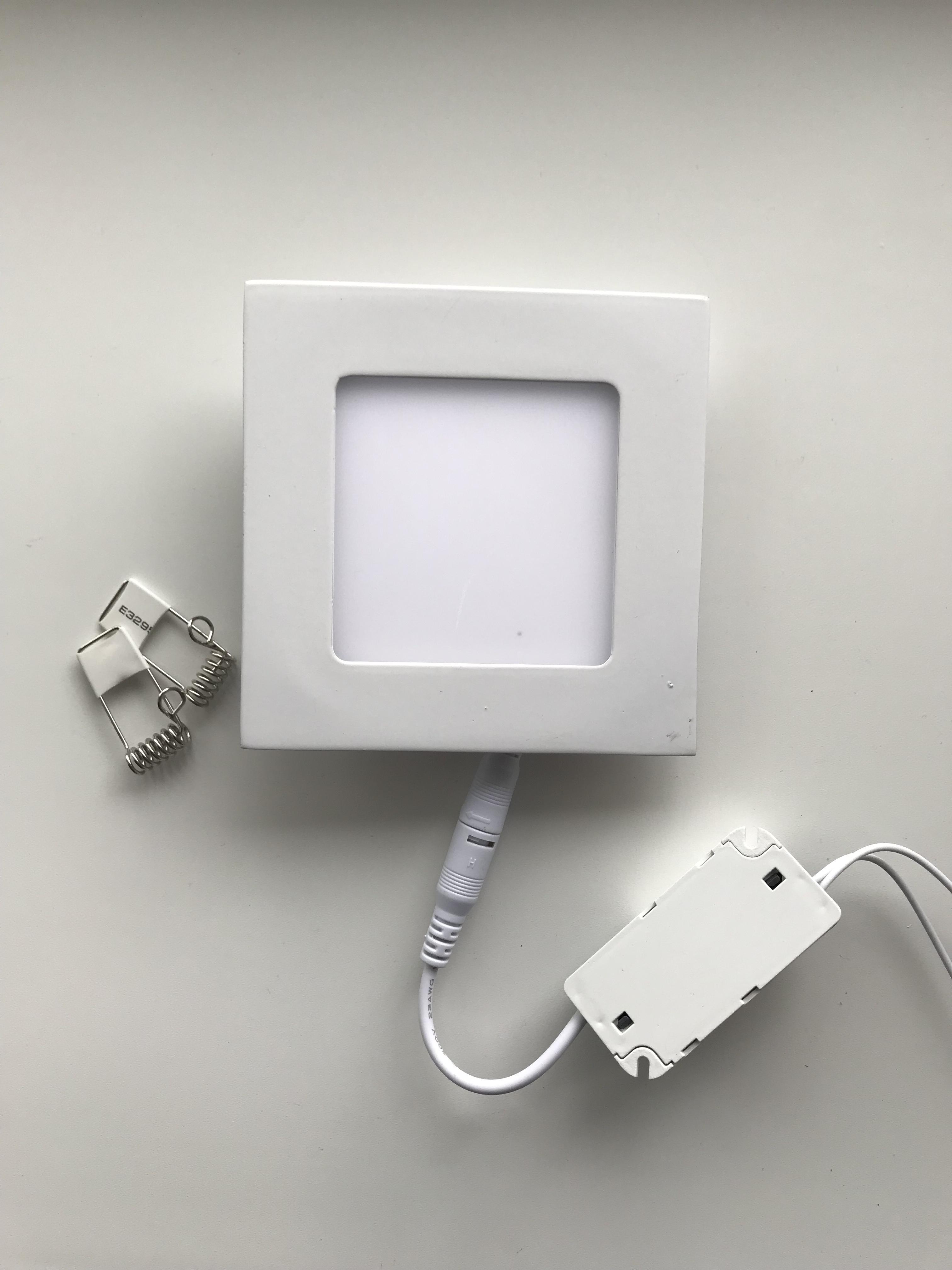 Світильник світлодіодний врізний квадрат 6 Вт 4000K Білий (100170)