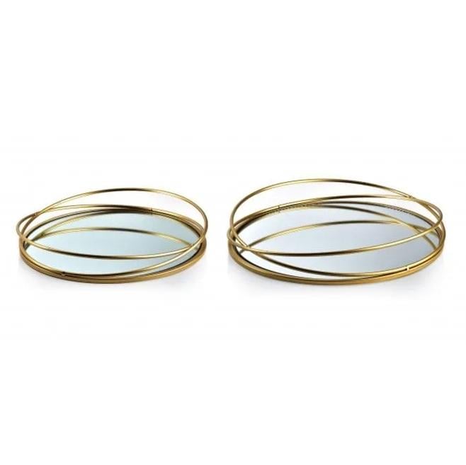Комплект металевих круглих підносів Flora Lucas 2 шт. (35515)