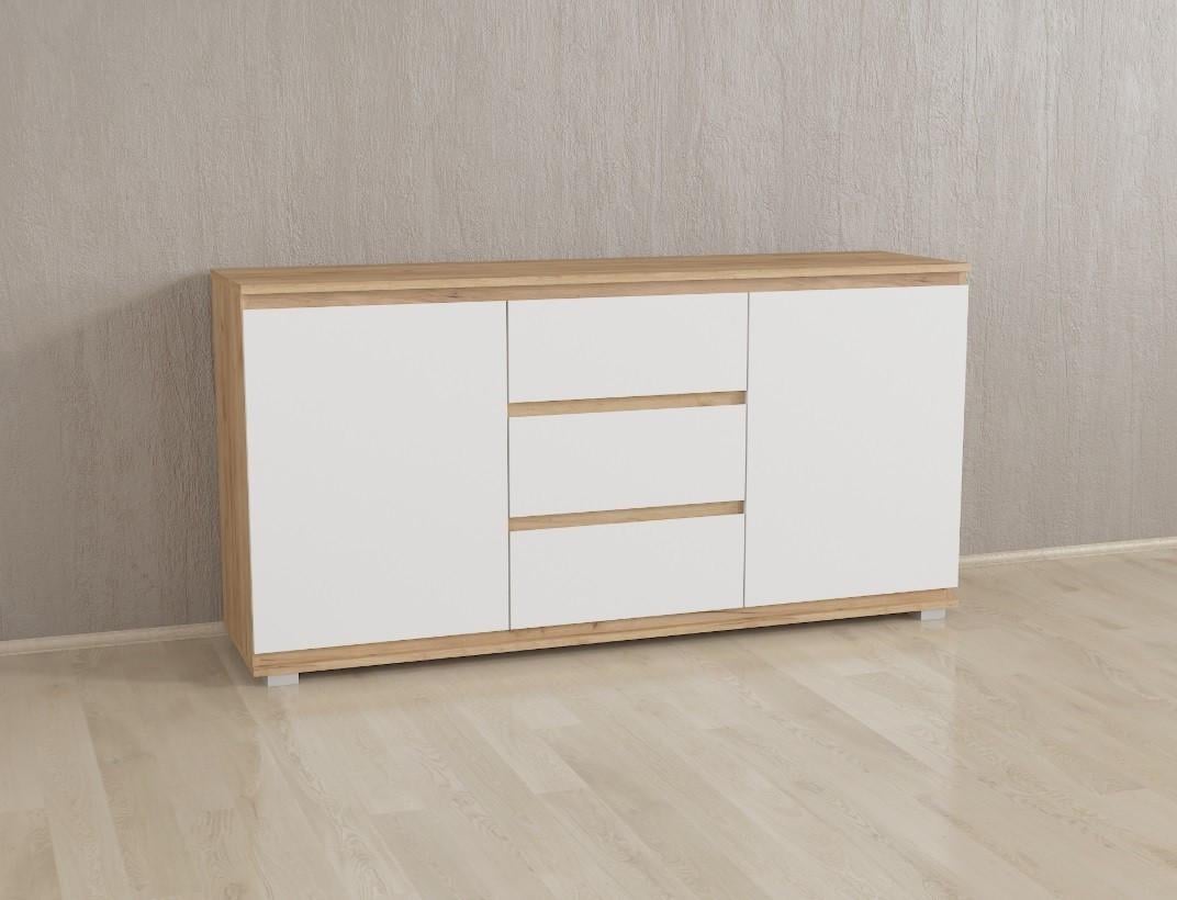 Комод Forte Mikkel 1502х759х390 мм Білий/Дуб крафт (id27-0000-Б3-kraft-white) - фото 1