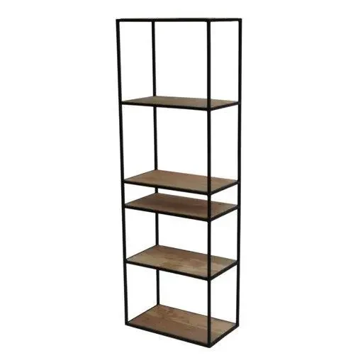 Стеллаж Loft NS-1935 с полками узкий для работы и кабинета Черный (3075773900)