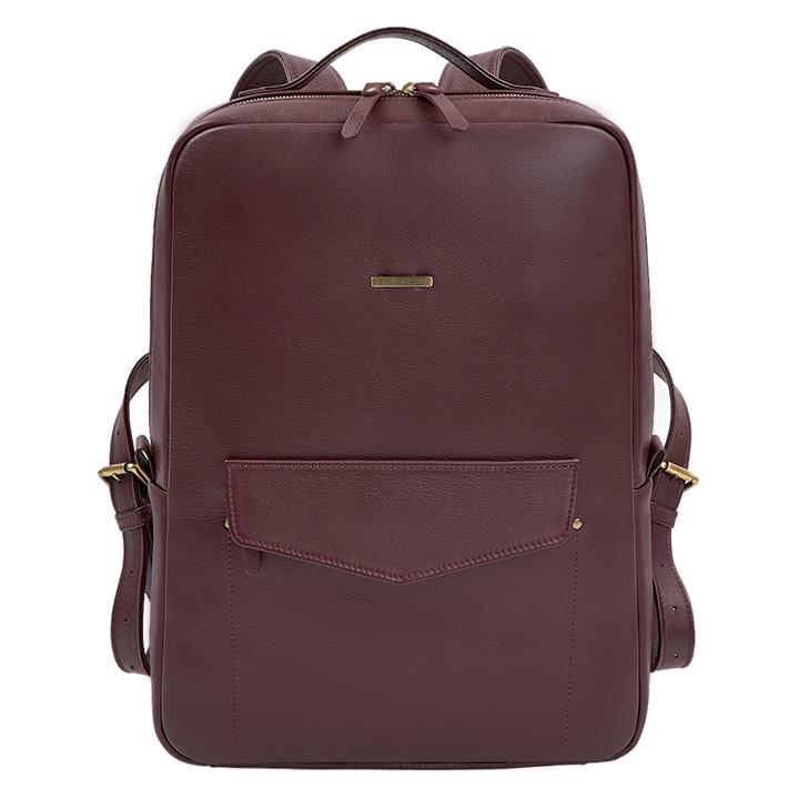 Рюкзак кожаный городской на молнии Cooper maxi Бордовый (A-028374)