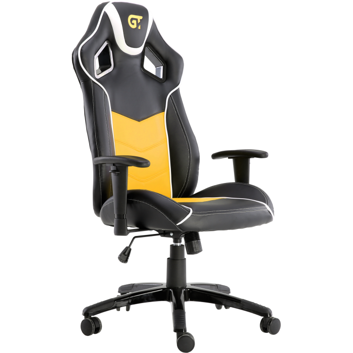 Кресло геймерское GT Racer X-2560 Black/White/Yellow