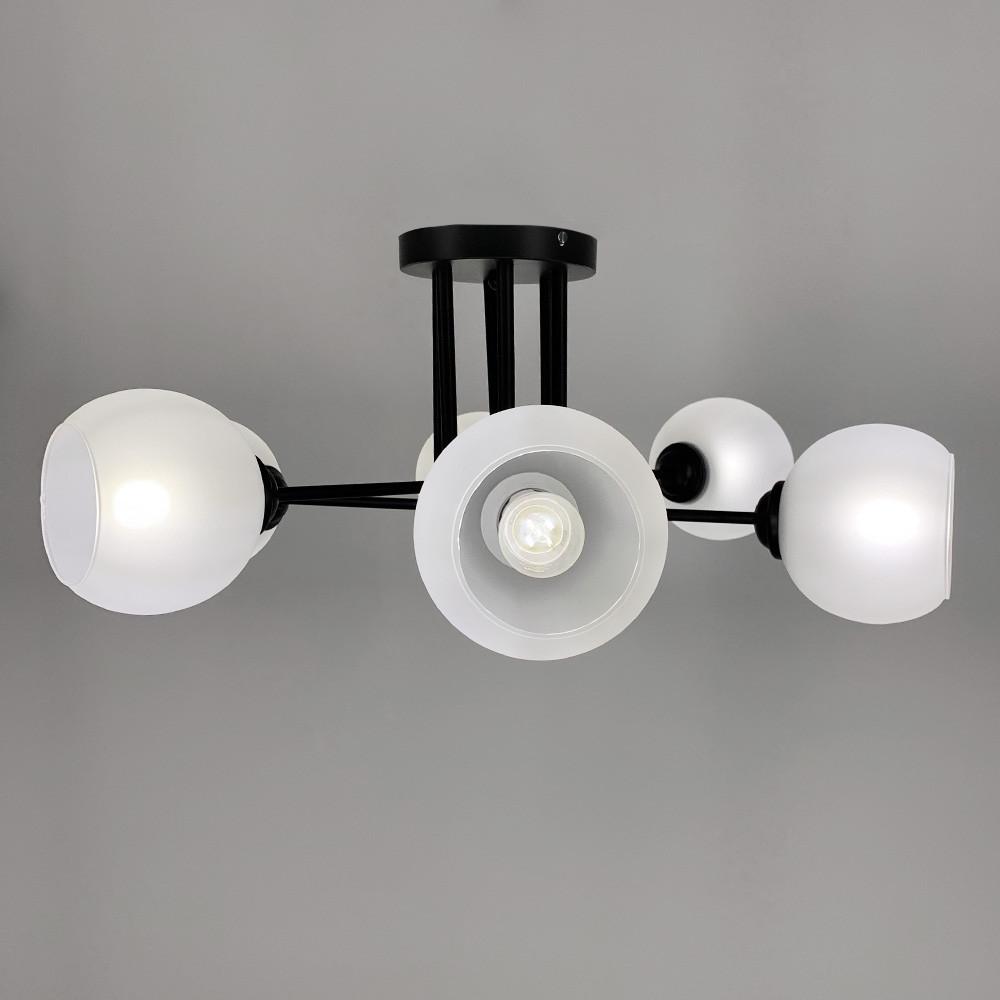 Люстра плафонна на 6 ламп Чорний (4222/6G) - фото 3