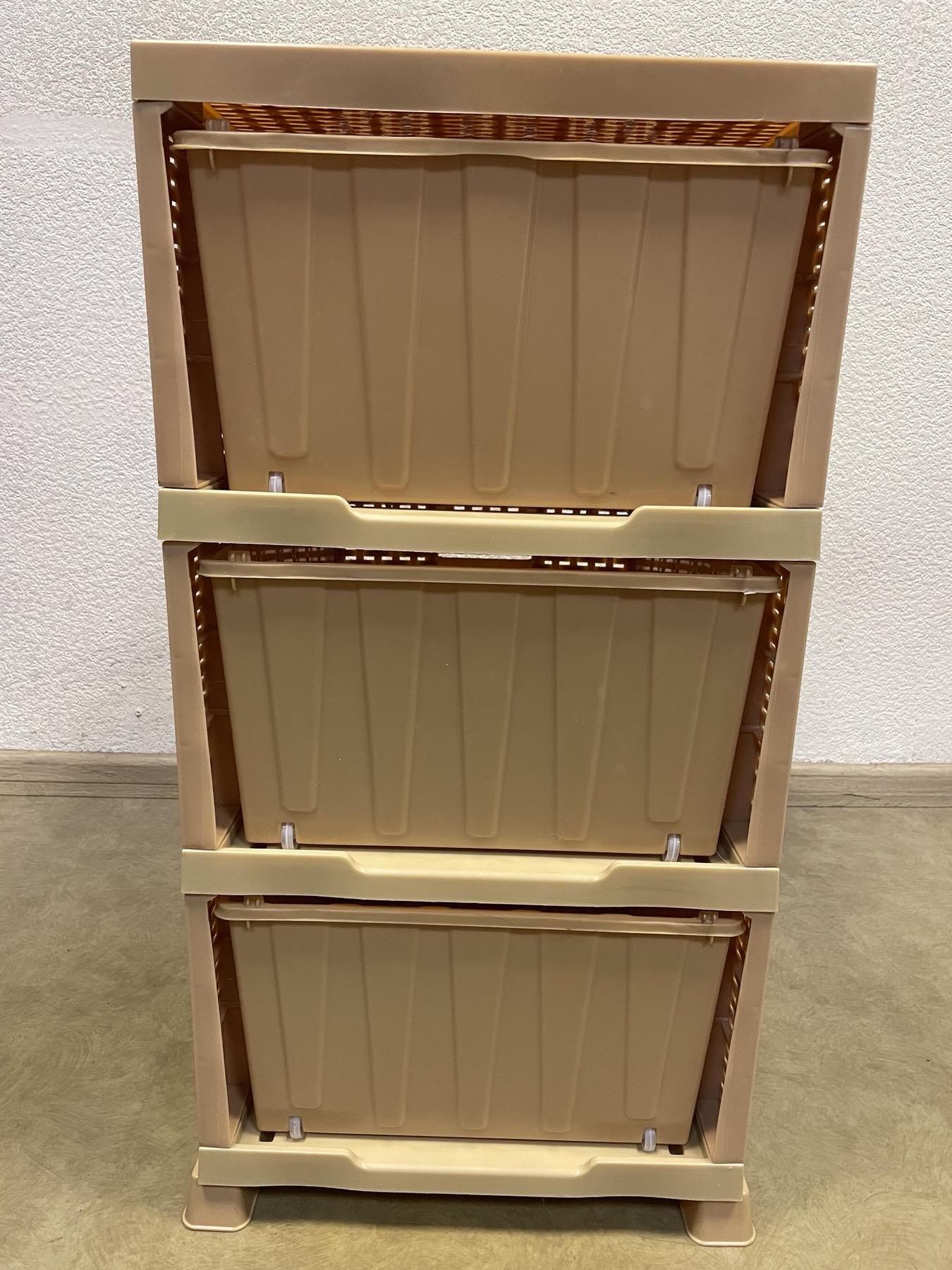 Комод пластиковий Rotange 3 ящики 70х37,5х46 см Бежевий (29439289) - фото 6 Комод пластиковий Rotange 3 ящики 70х37,5х46 см Бежевий (29439289) - фото 6