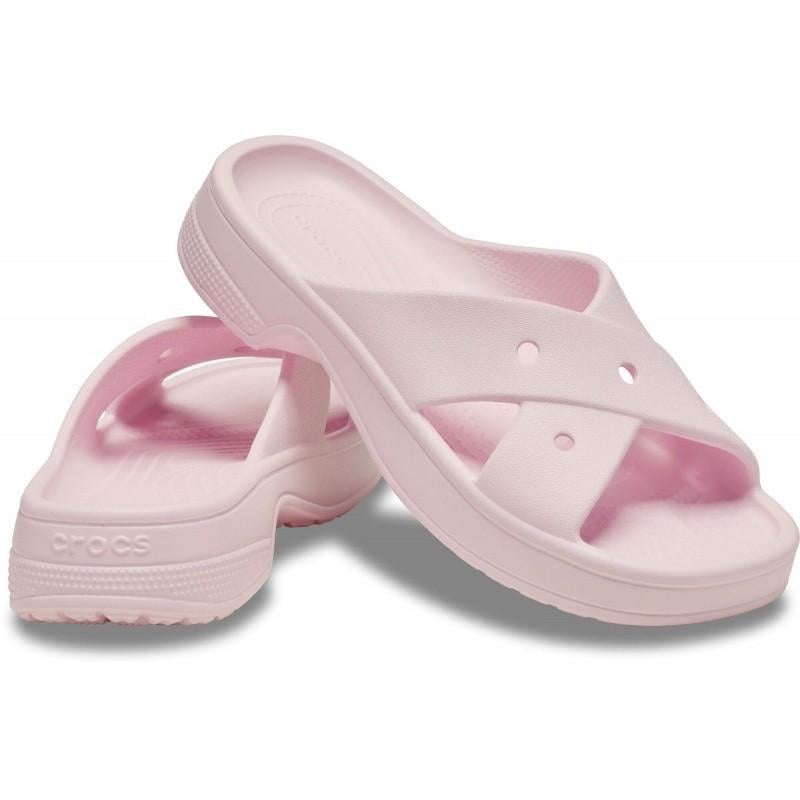 Шльопанці жіночі Crocs Classic Cross Strap Pink Milk р. 38-39 Рожевий (21795)
