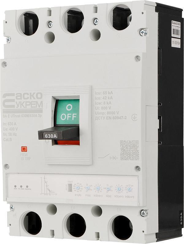 Автоматический выключатель силовой АСКО-УКРЕМ UTrust с электронным расцепителем 630M/630А 3P (28684759) Автоматический выключатель силовой АСКО-УКРЕМ UTrust с электронным расцепителем 630M/630А 3P (28684759)