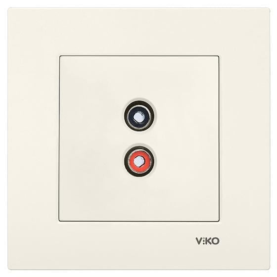 Аудиорозетка для динамиков VIKO Karre Кремовый (90960137)