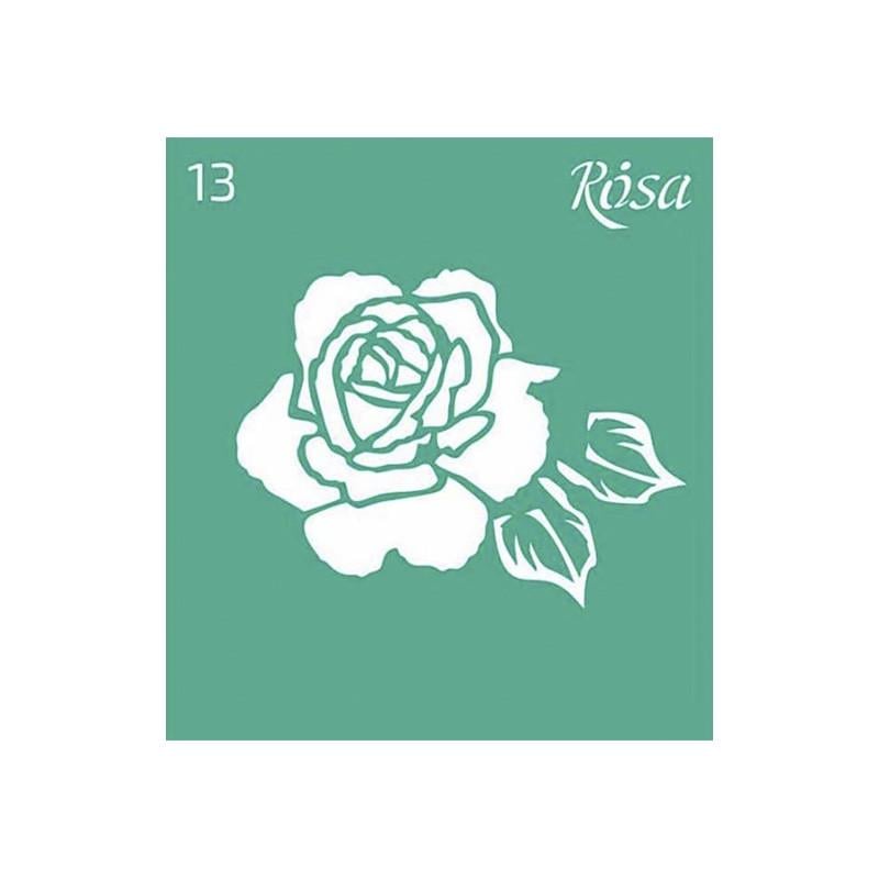 Трафарет многоразовый ROSA Цветы самоклеющиеся 90х100 мм Разноцветный (RN-250-N-2666)
